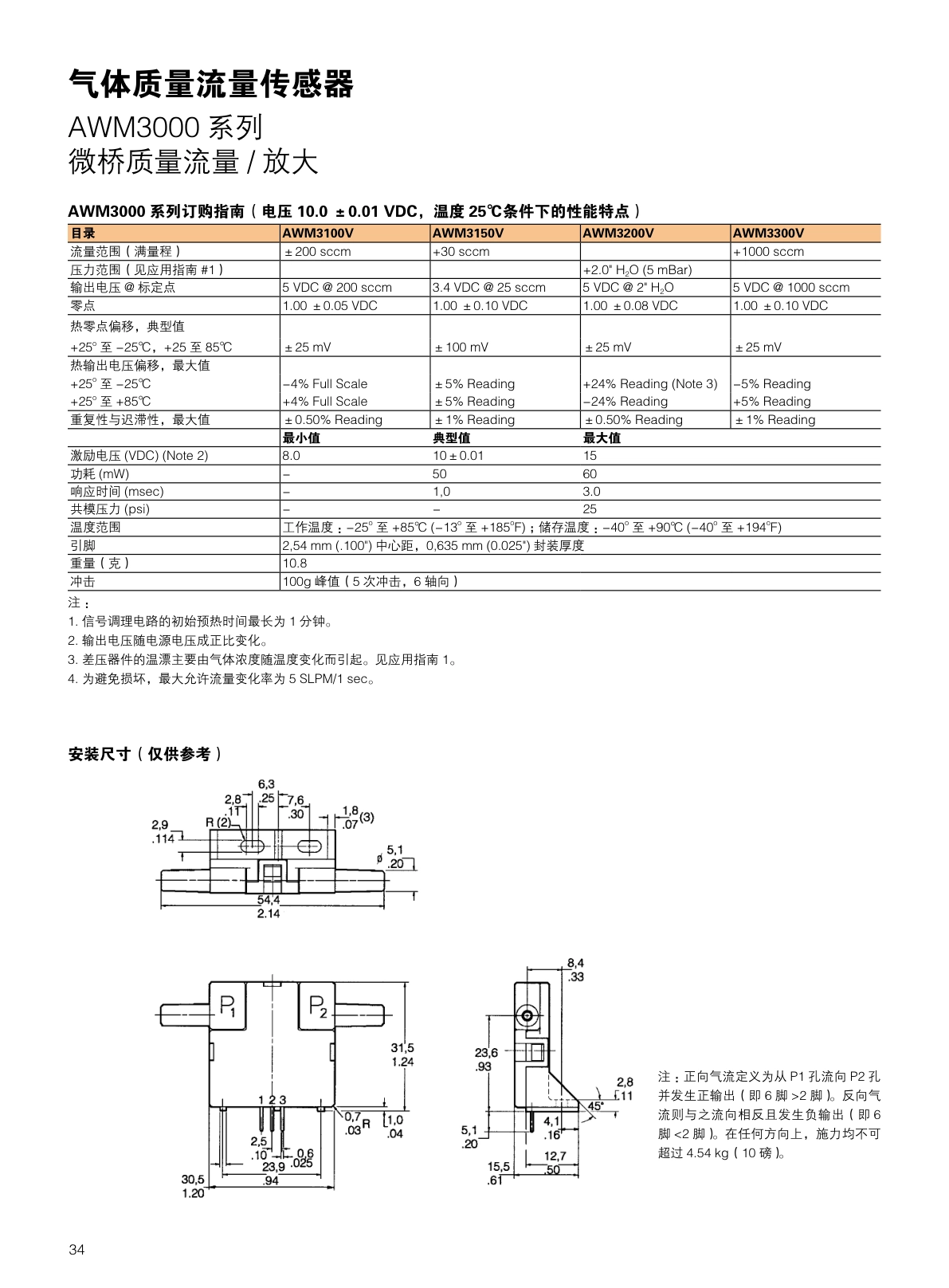 CITY-流量传感器气体流量说明书